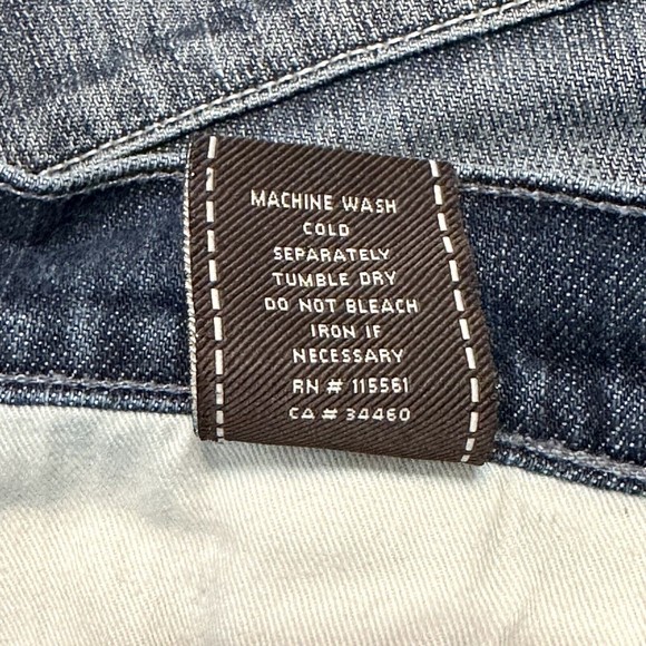 7 For All Mankind Jeans Men’s Size 34 A Pocket Boot Pants 100% Cotton Blue Denim - Picture 15 of 15